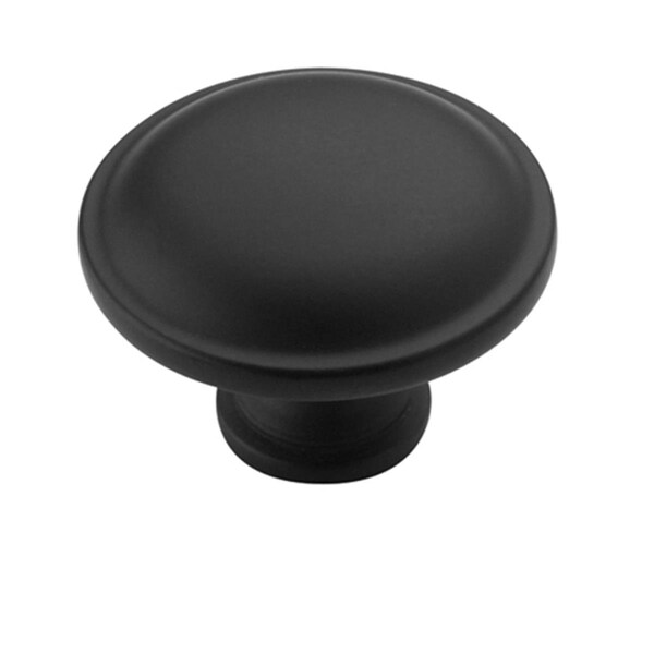 Hd Amerock 1.25 in. Knob- Flat Black A53015 FB - main